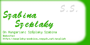 szabina szeplaky business card
