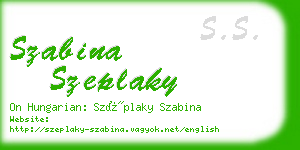 szabina szeplaky business card